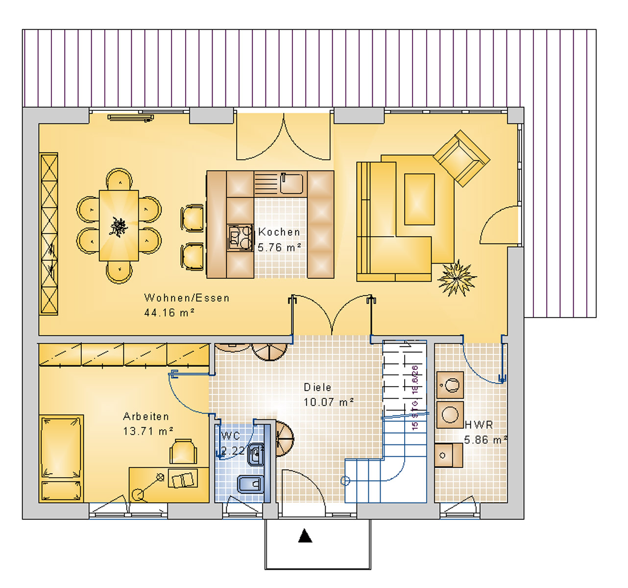 Pultdachhaus 155 m² EG