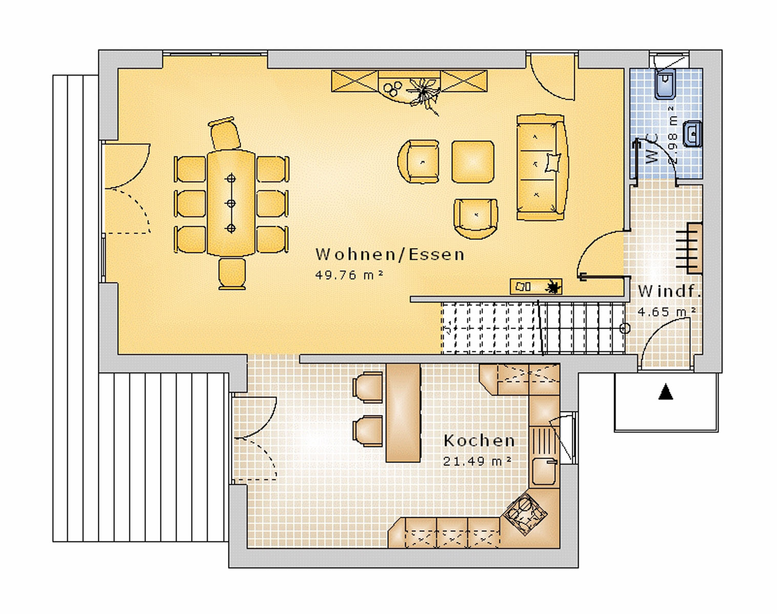 Pultdachhaus 159 m² EG