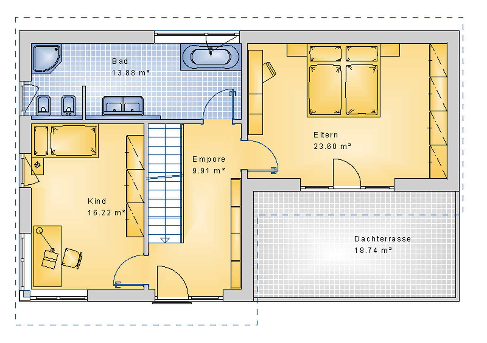 Pultdachhaus 161 m²  DG