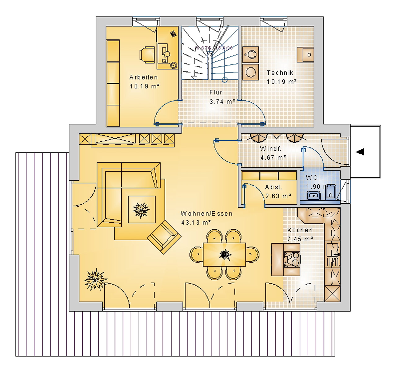 Pultdachhaus 168 m² EG