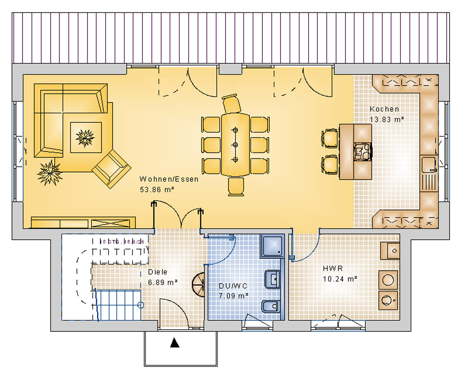 Pultdachhaus 178 m² EG