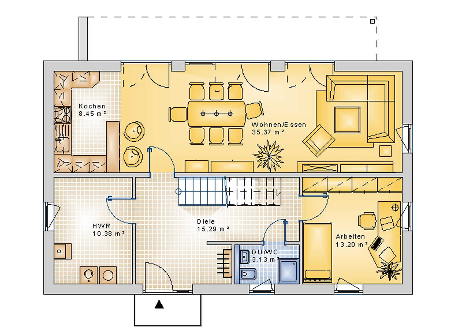 Pultdachhaus 179 m² EG