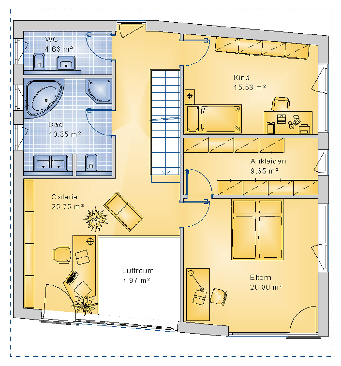 Pultdachhaus 181 m² DG