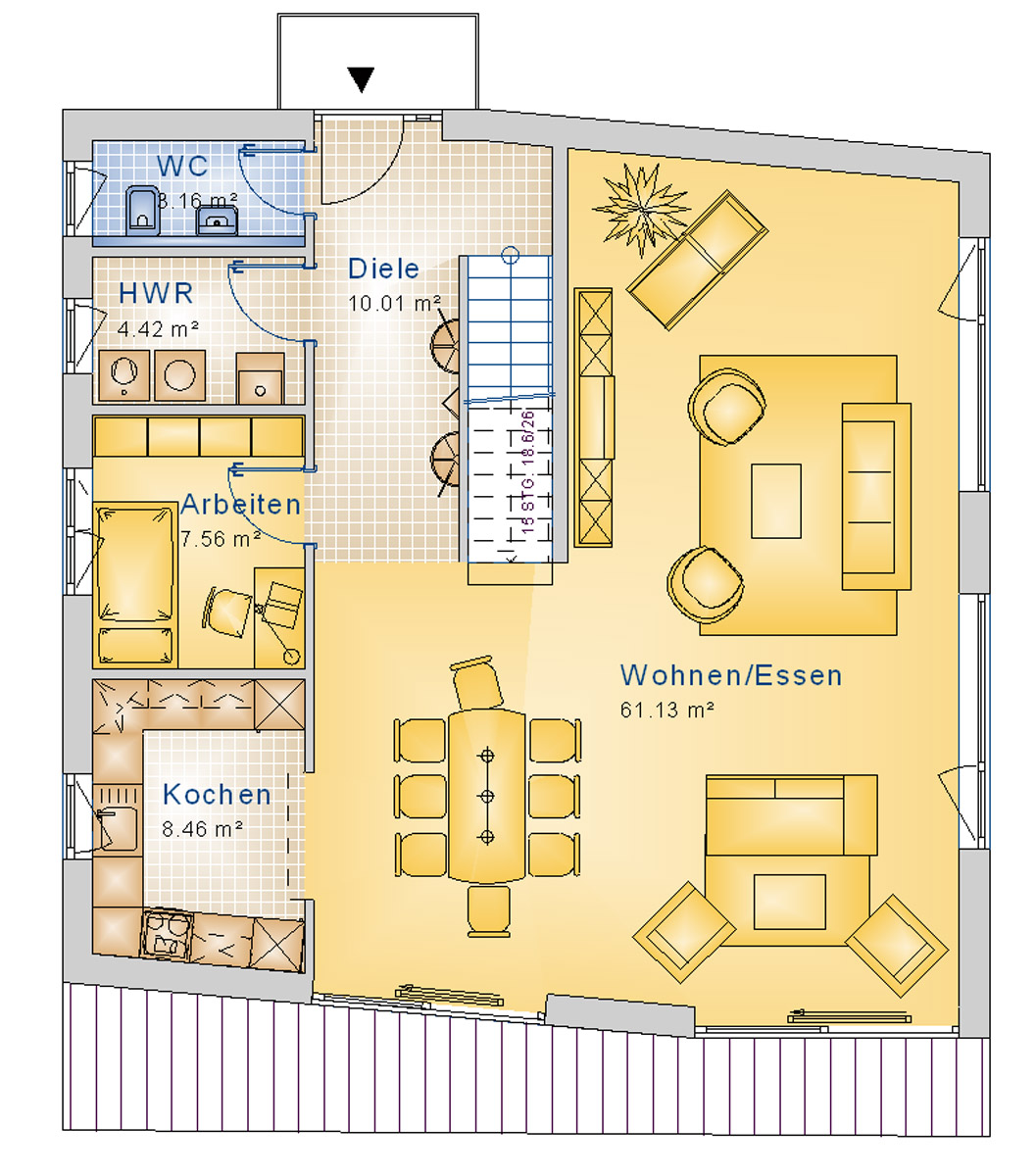 Pultdachhaus 181 m² EG