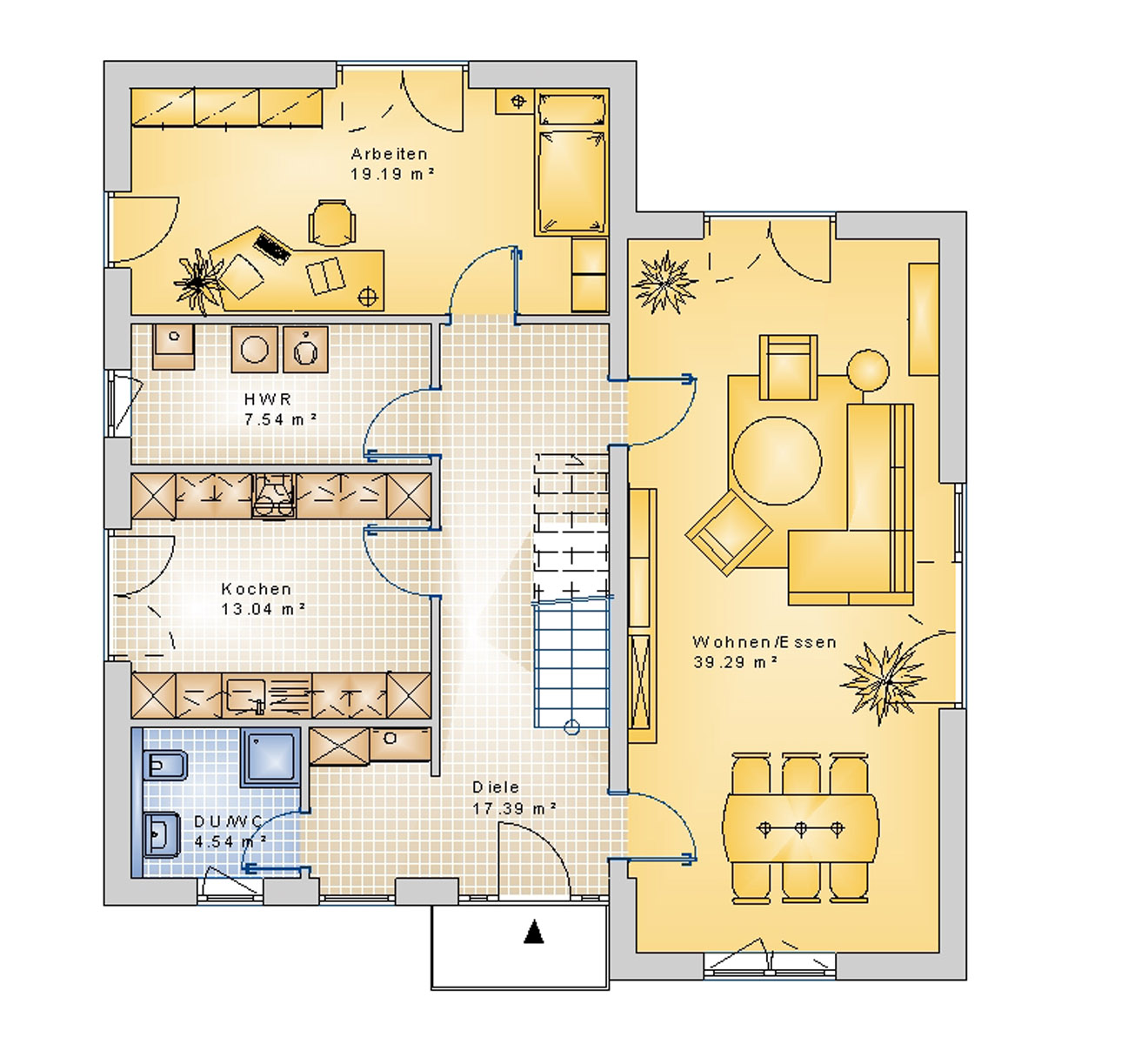 Pultdachhaus 189 m² EG