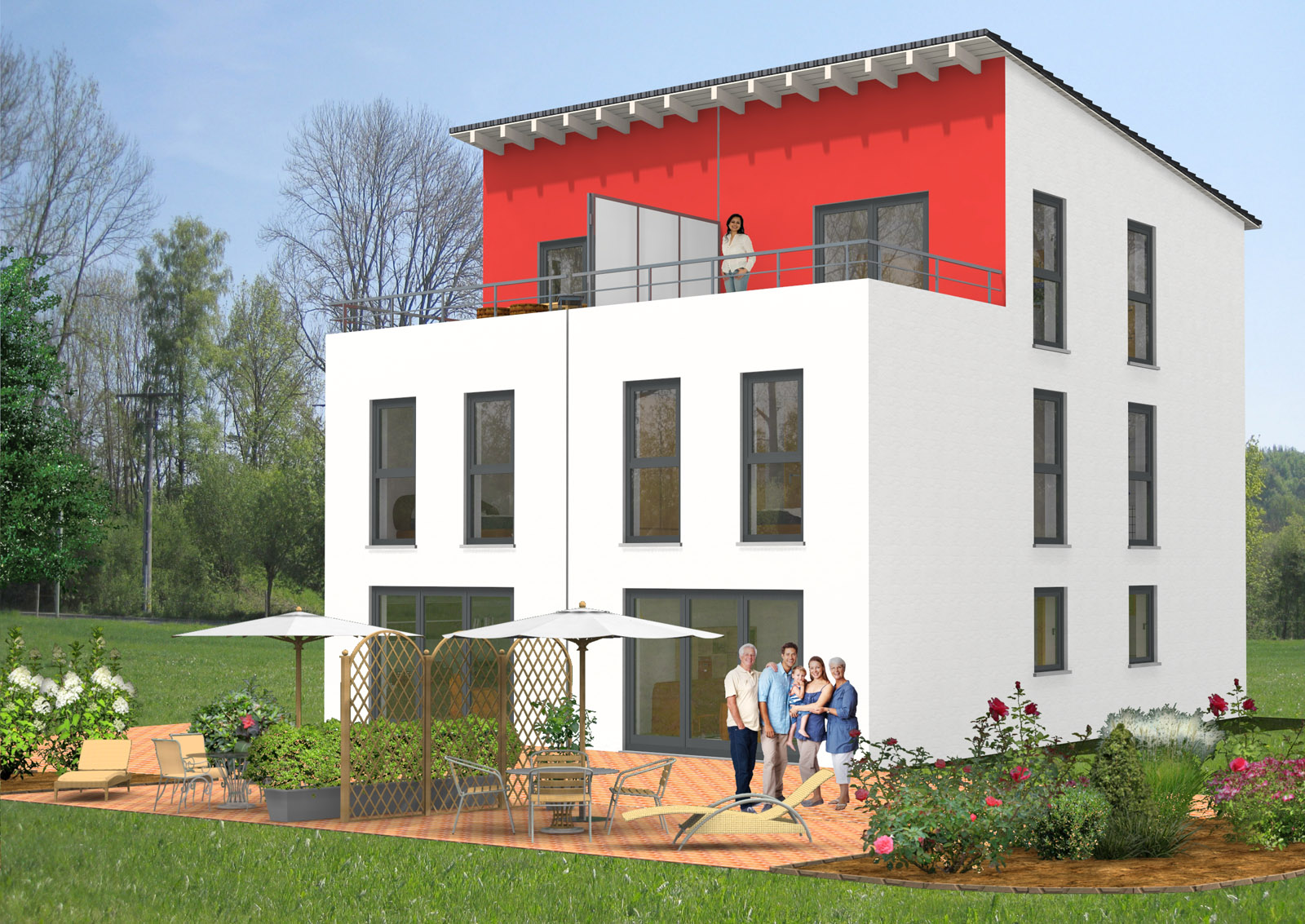 Reihenhaus 124 m² Ansicht 2