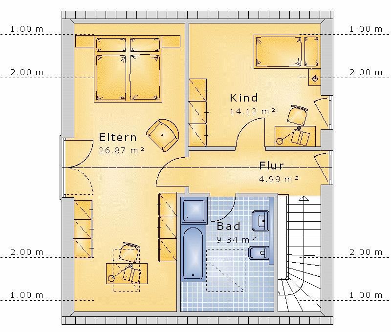 Satteldach 101 m² DG