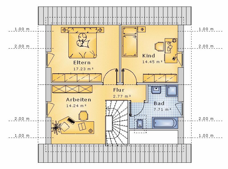 Satteldach 102 m² DG