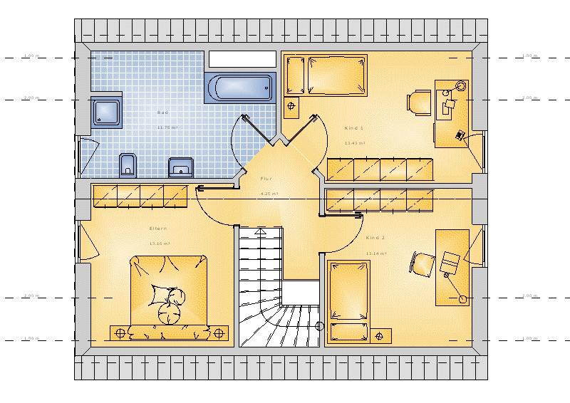 Satteldach 104 m² DG