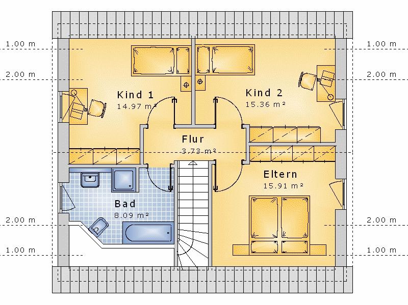 Satteldach 108 m² DG