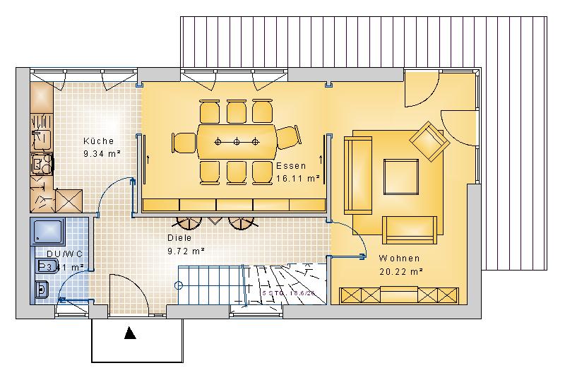 Satteldach 109 m² EG