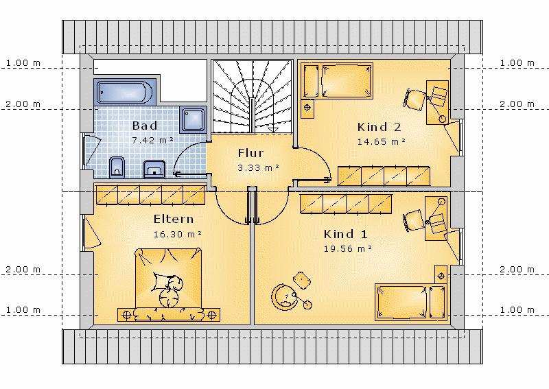 Satteldach 113 m² DG