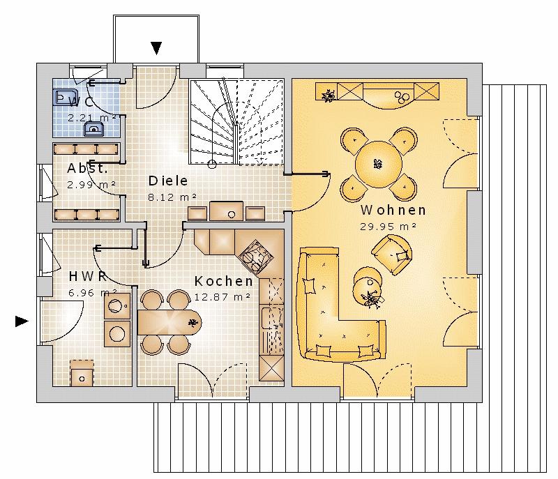 Satteldach 113 m² EG