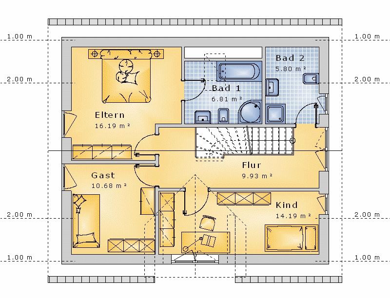 Satteldach 115 m² DG