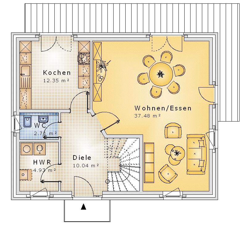 Satteldach 116 m² DG