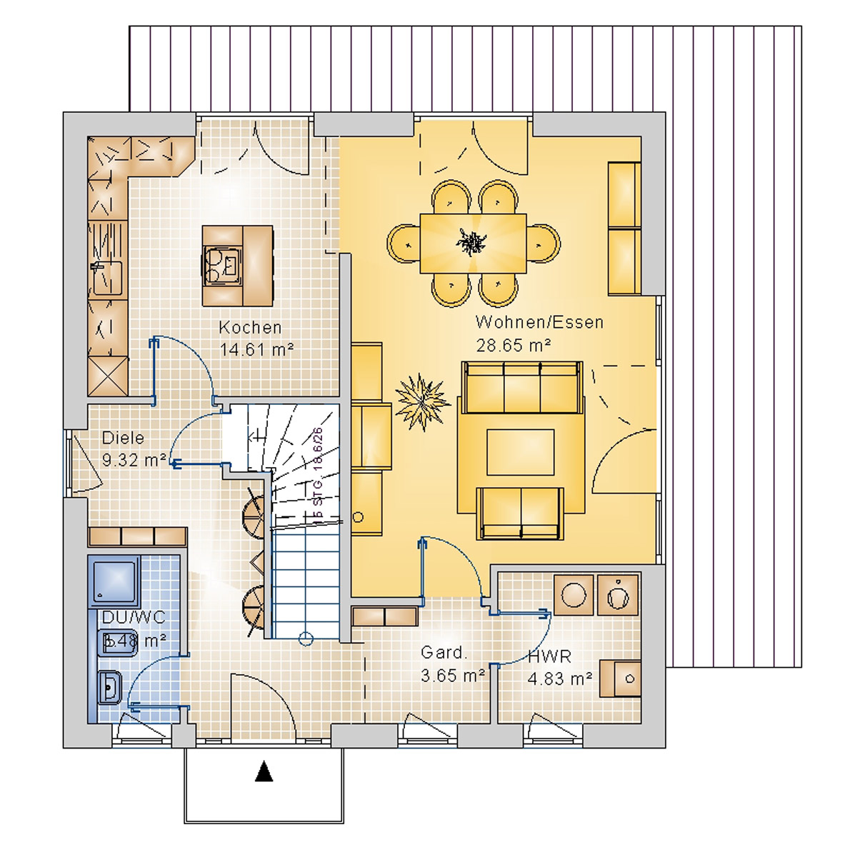 Satteldach 117,14 m² EG