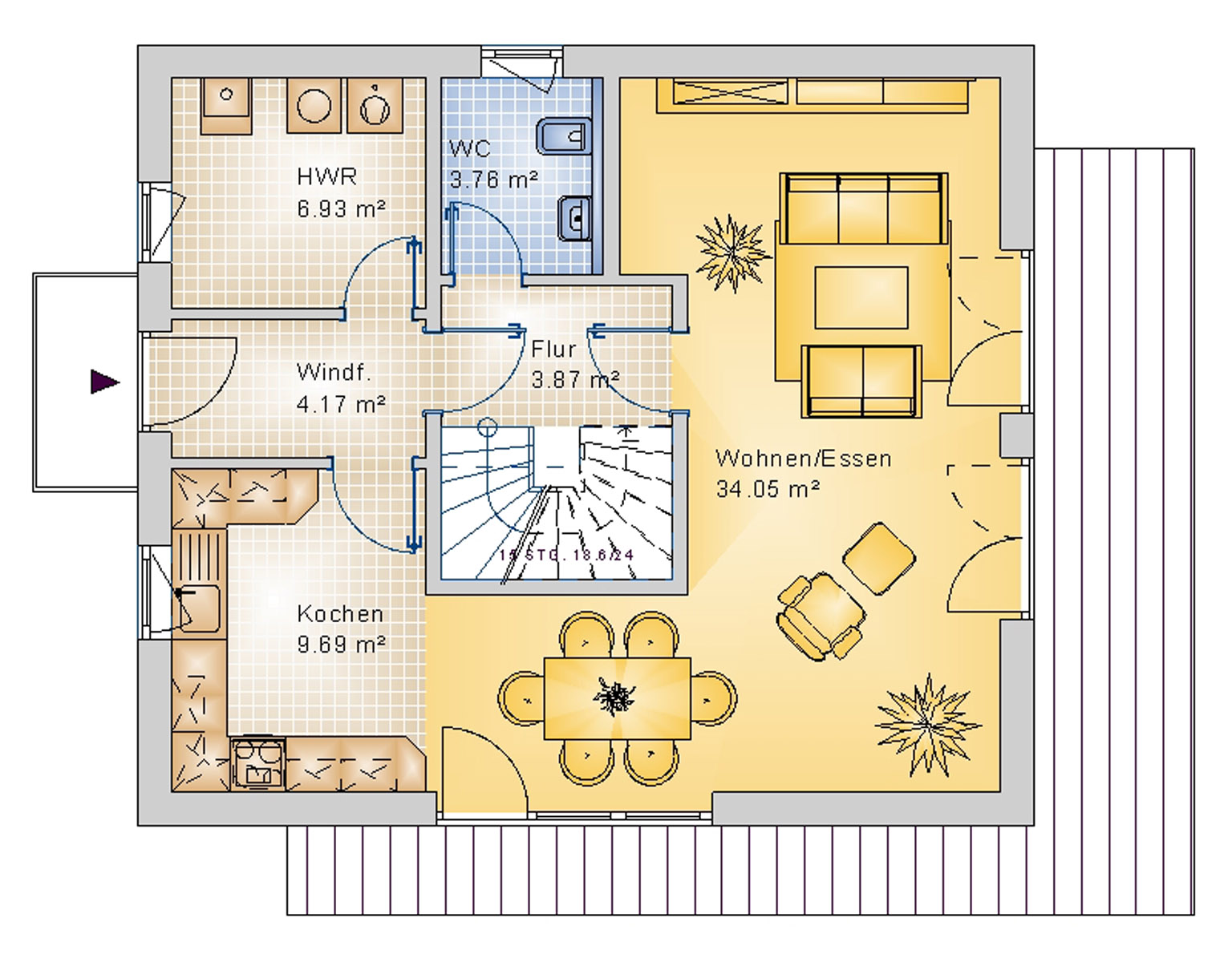 Satteldachhaus 118 m² EG