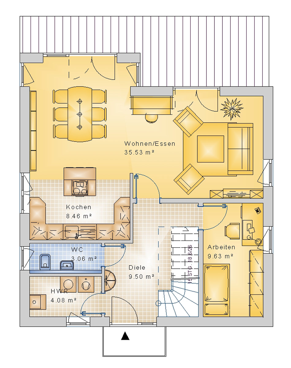 Satteldachhaus 118 m² EG