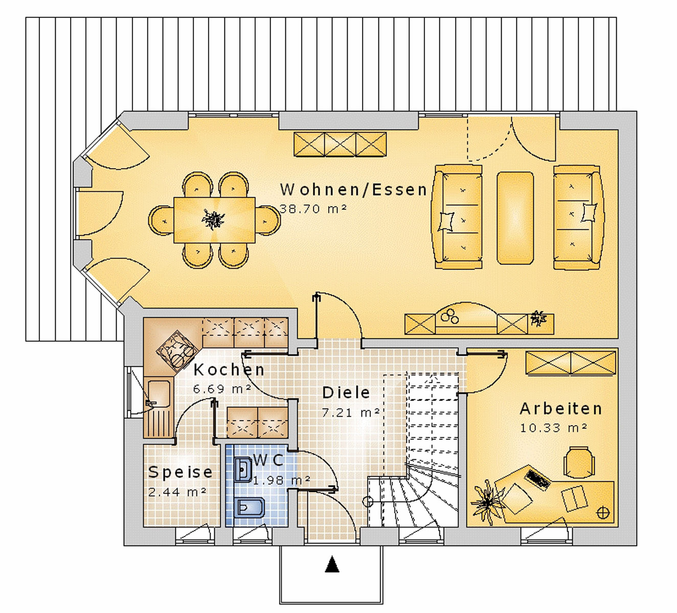 Satteldachhaus 119 m² EG