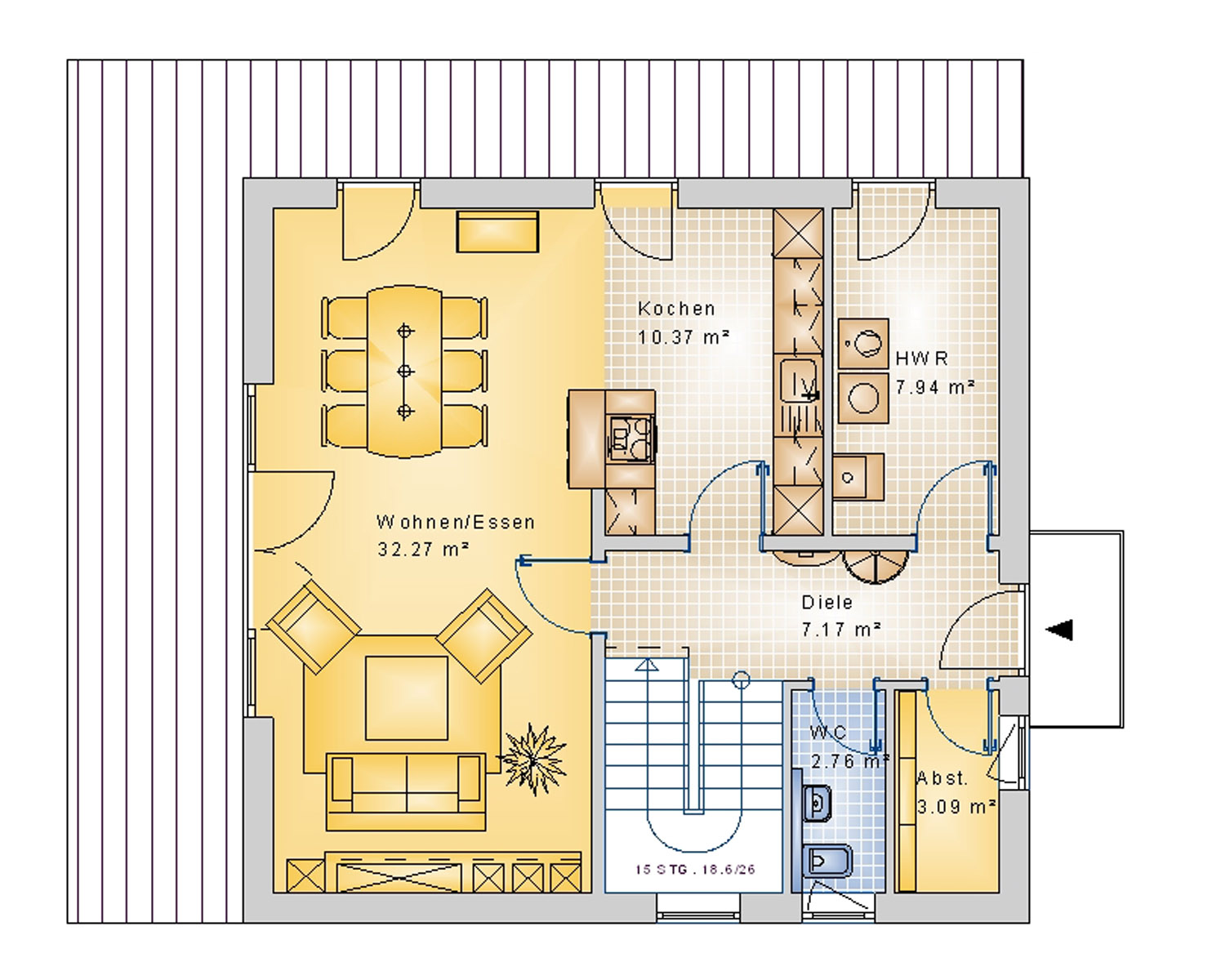 Satteldachhaus 119 m² EG