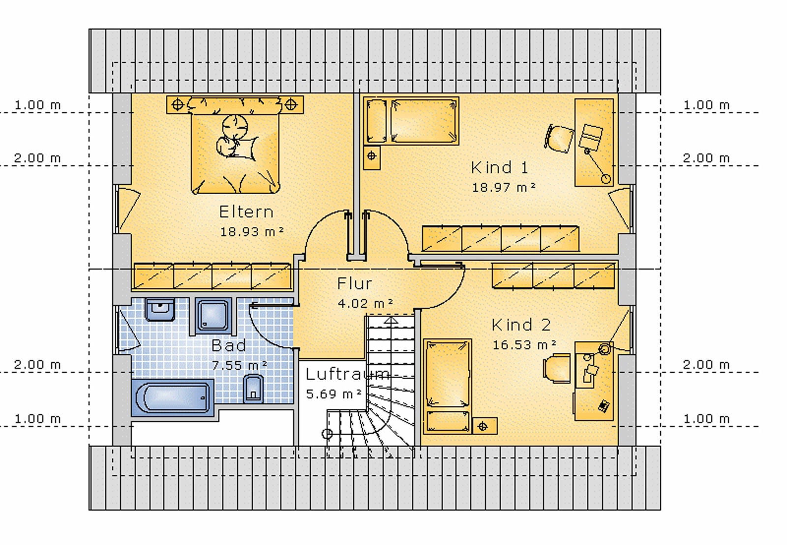 Satteldachhaus 119 m² DG