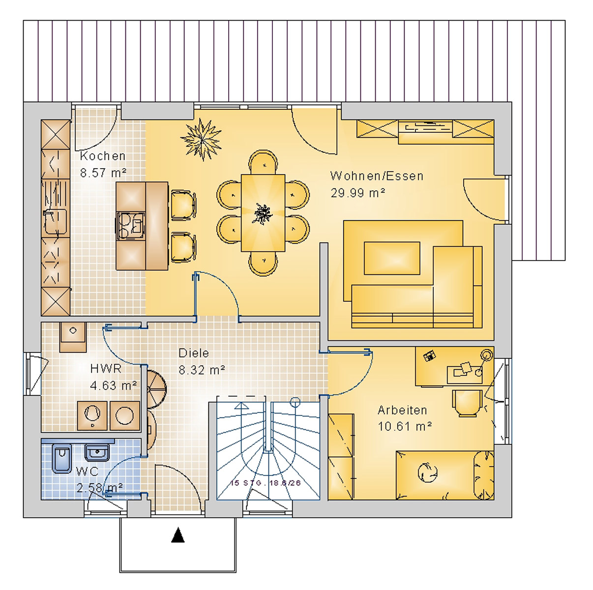 Satteldachhaus 119 m² EG