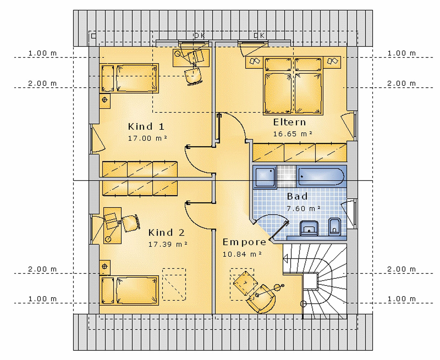 Satteldachhaus 120 m² DG