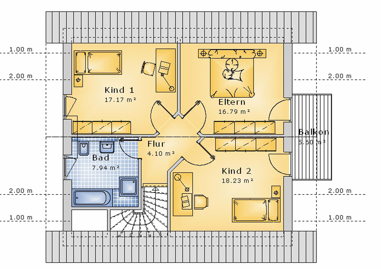 Satteldachhaus 121 m² DG