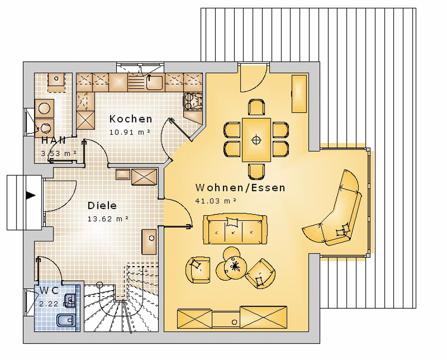 Satteldachhaus 121 m² EG