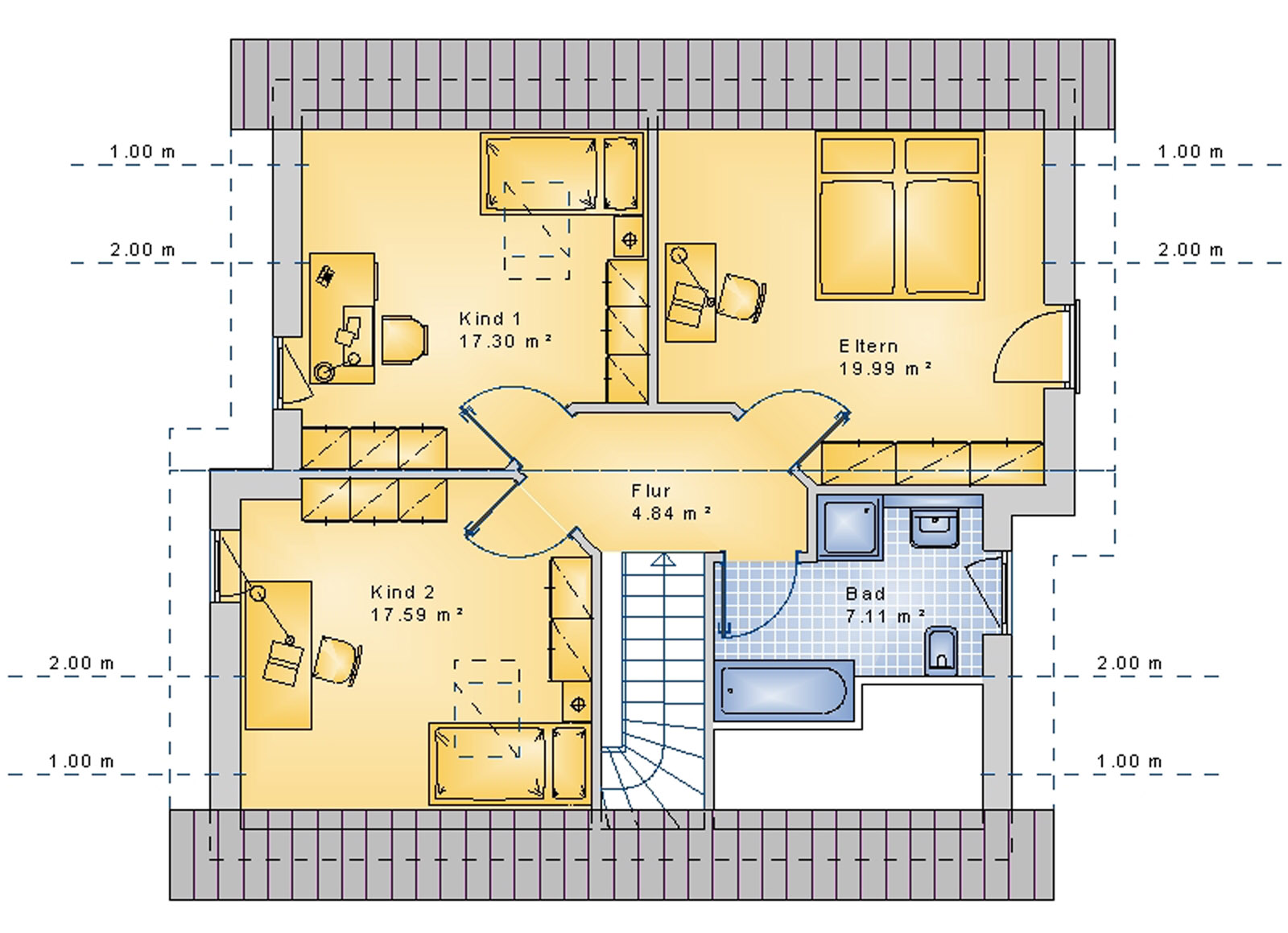 Satteldachhaus 123 m² DG