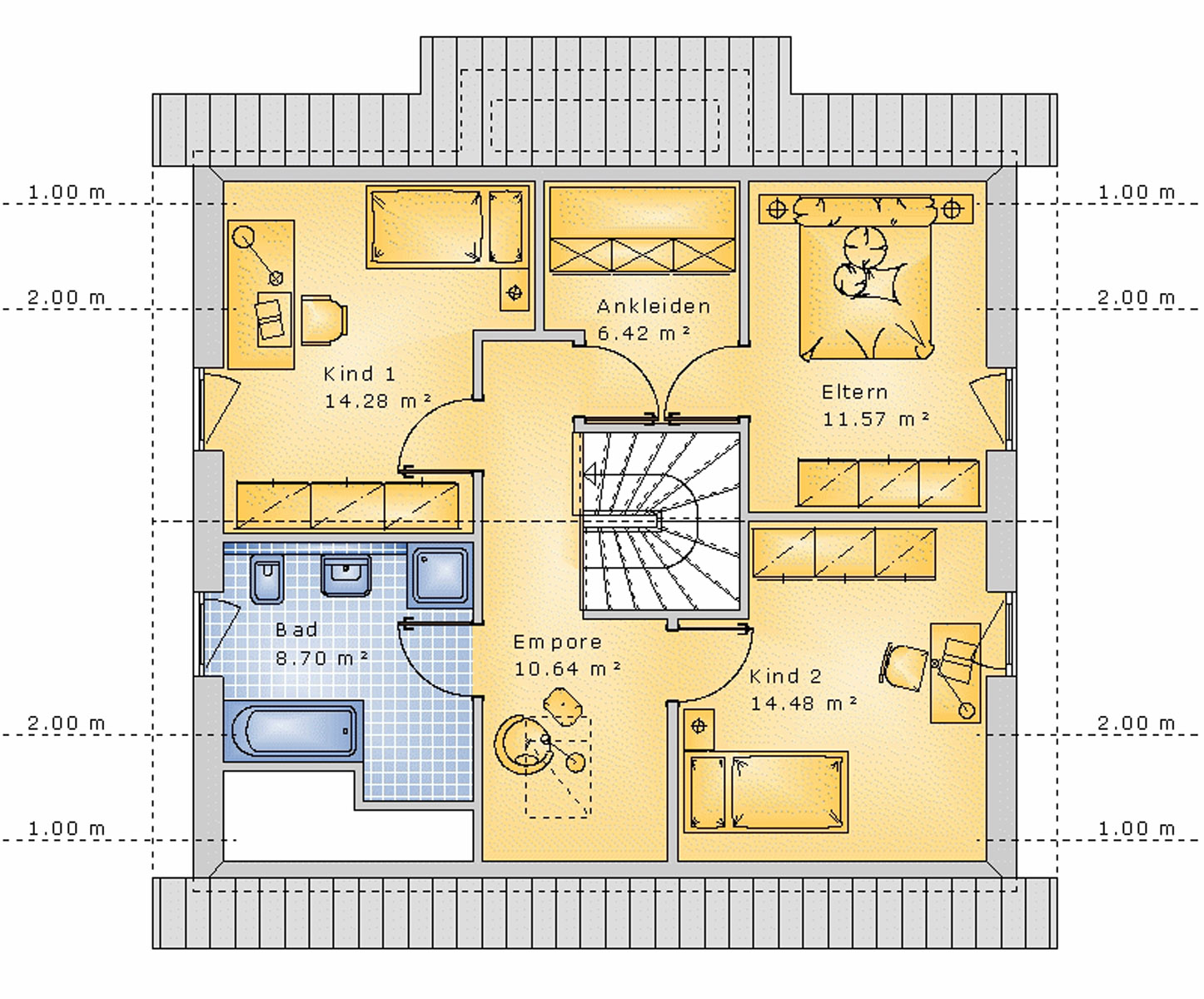 Satteldachhaus 125 m² DG