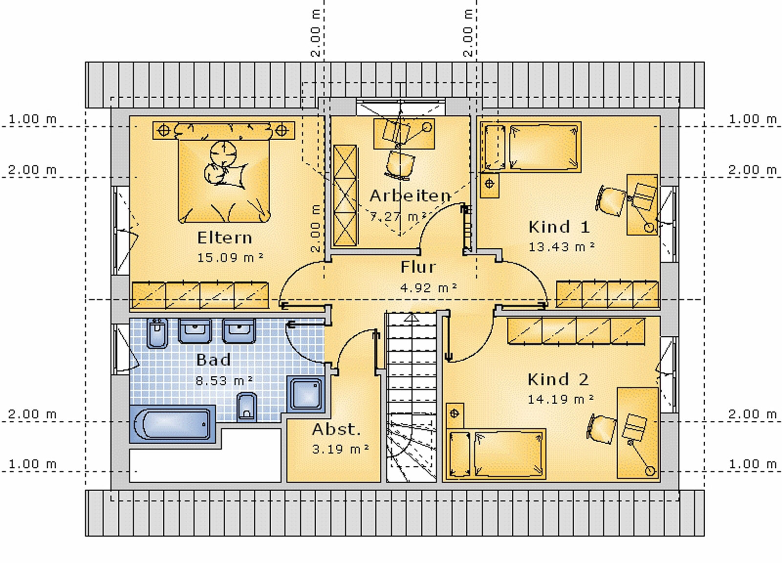 Satteldachhaus 126 m² DG