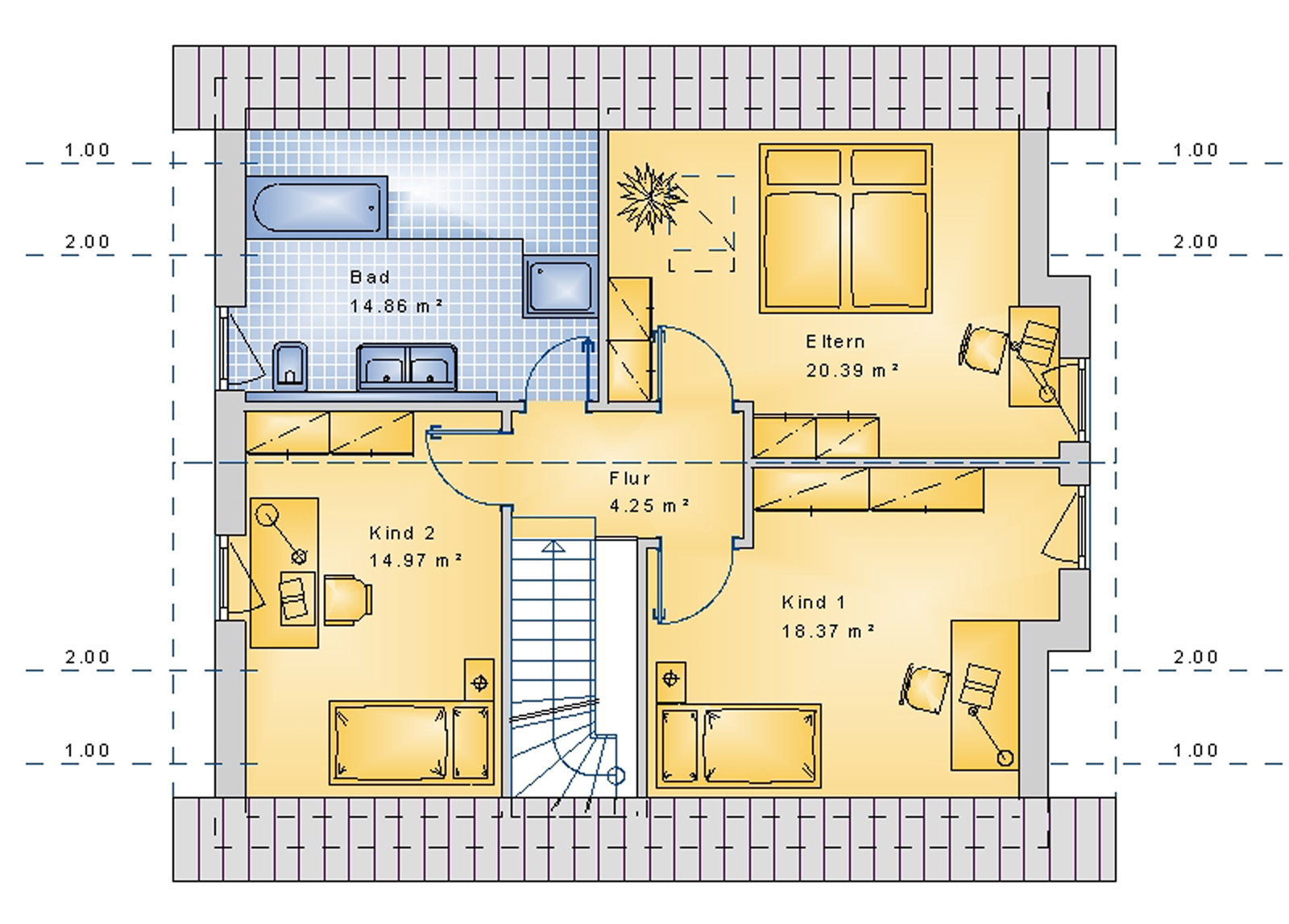 Satteldachhaus 127 m² DG