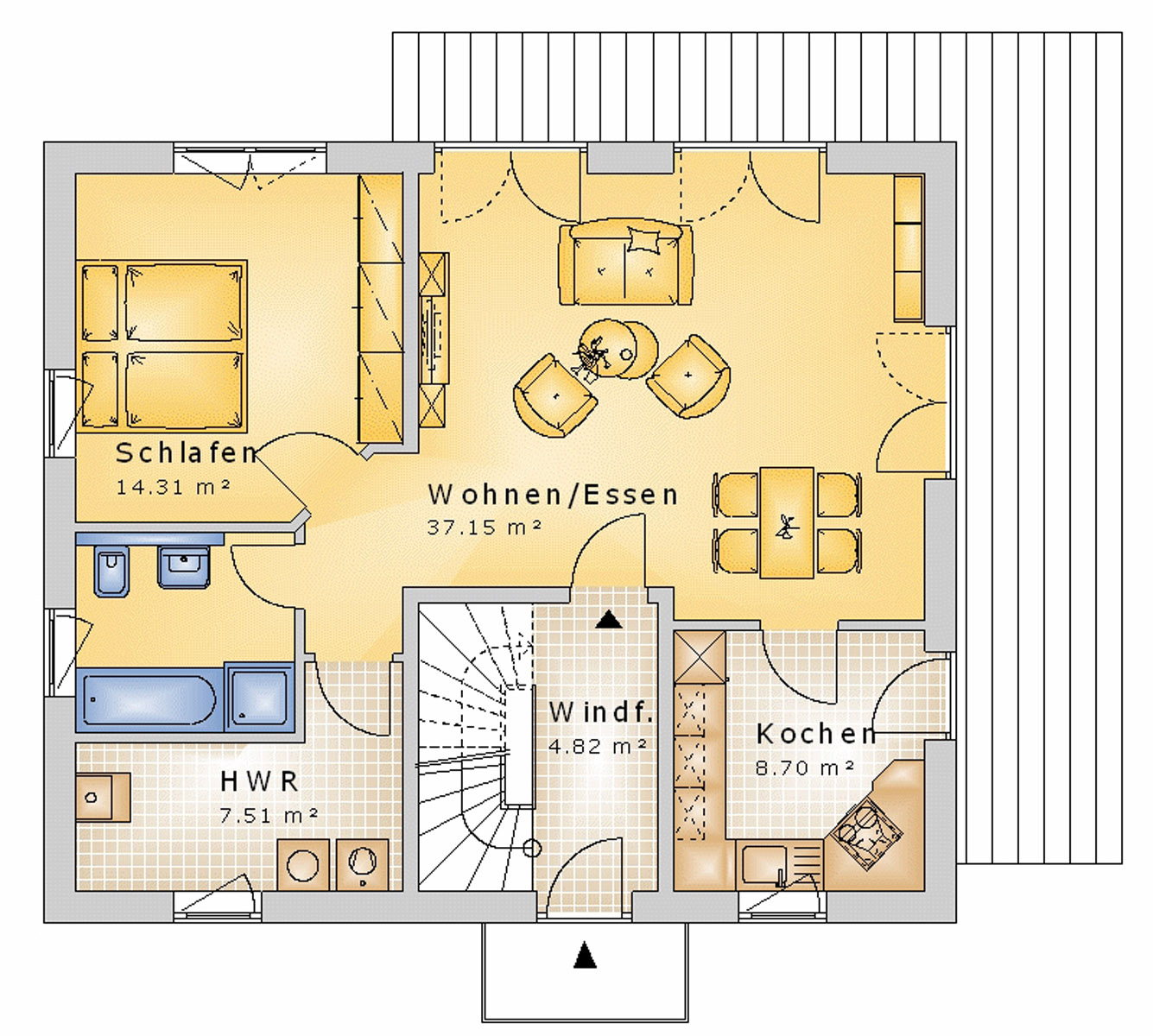 Satteldachhaus 128 m² EG