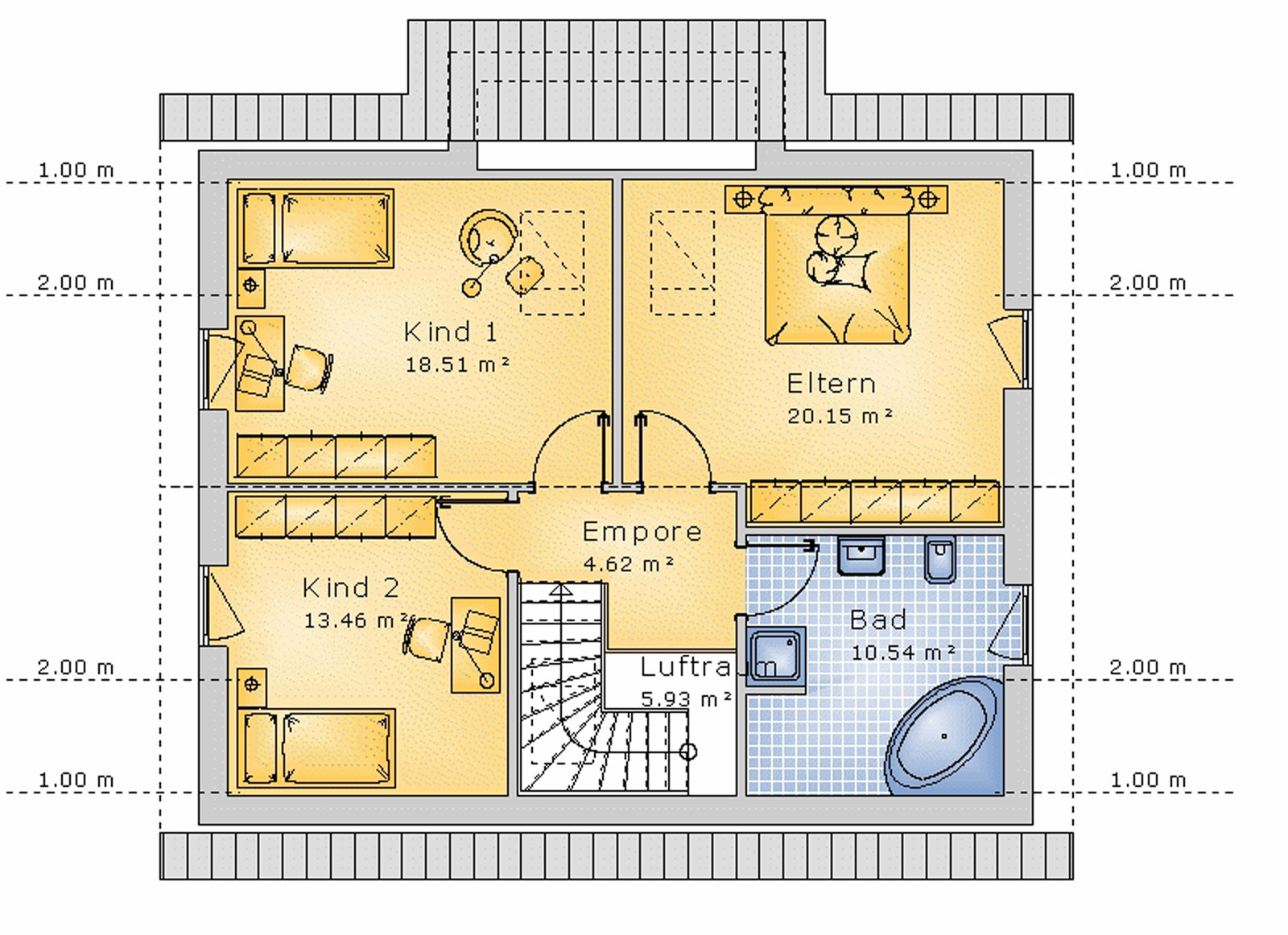 Satteldachhaus 129 m² DG