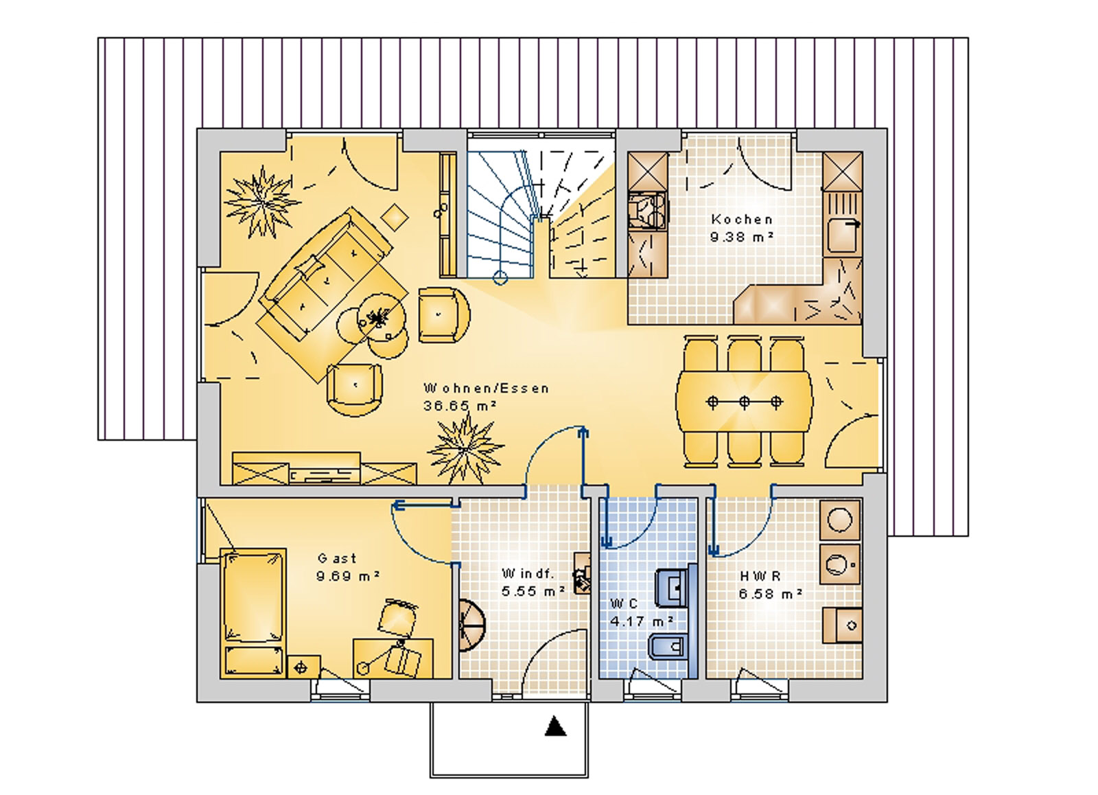 Satteldachhaus 131 m² EG