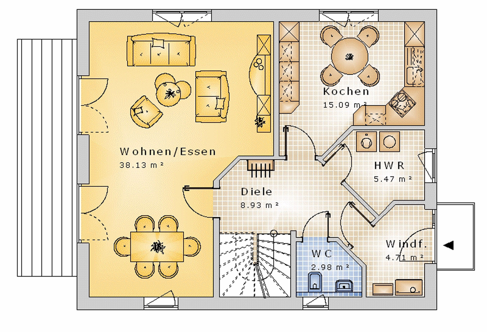 Satteldachhaus 132 m² EG