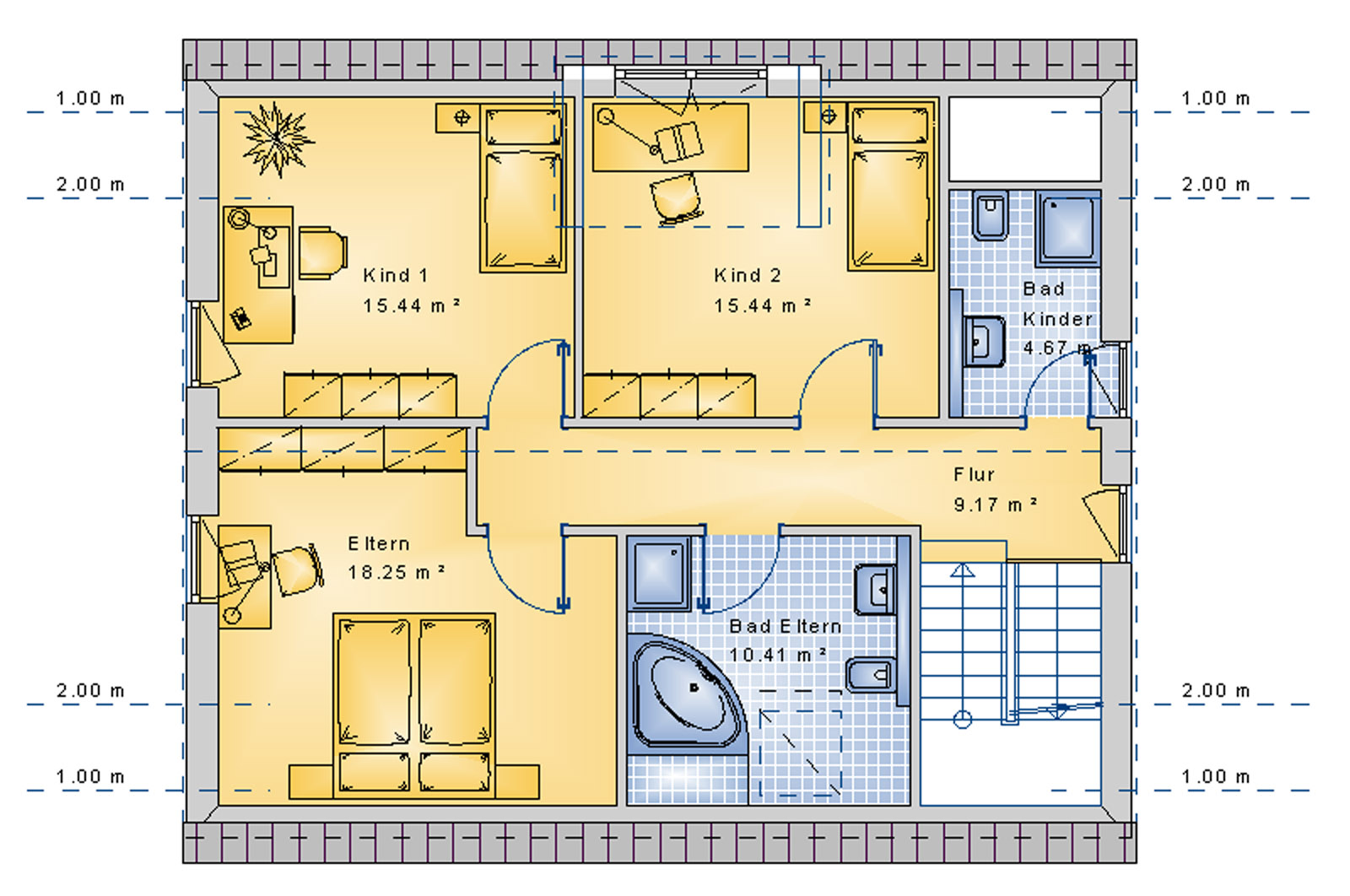 Satteldachhaus 139 m² DG