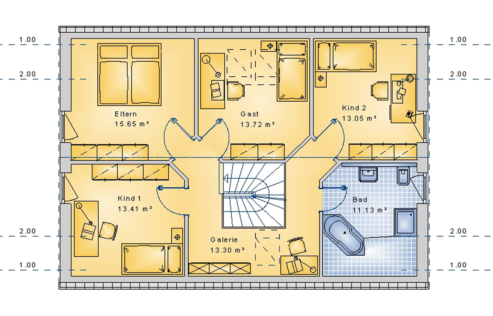 Satteldachhaus 144 m² DG