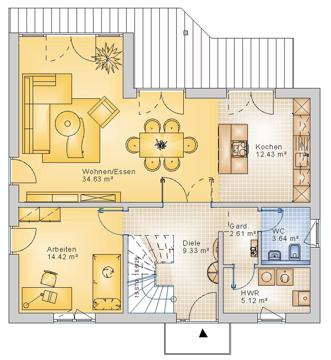 Satteldachhaus 144 m² EG