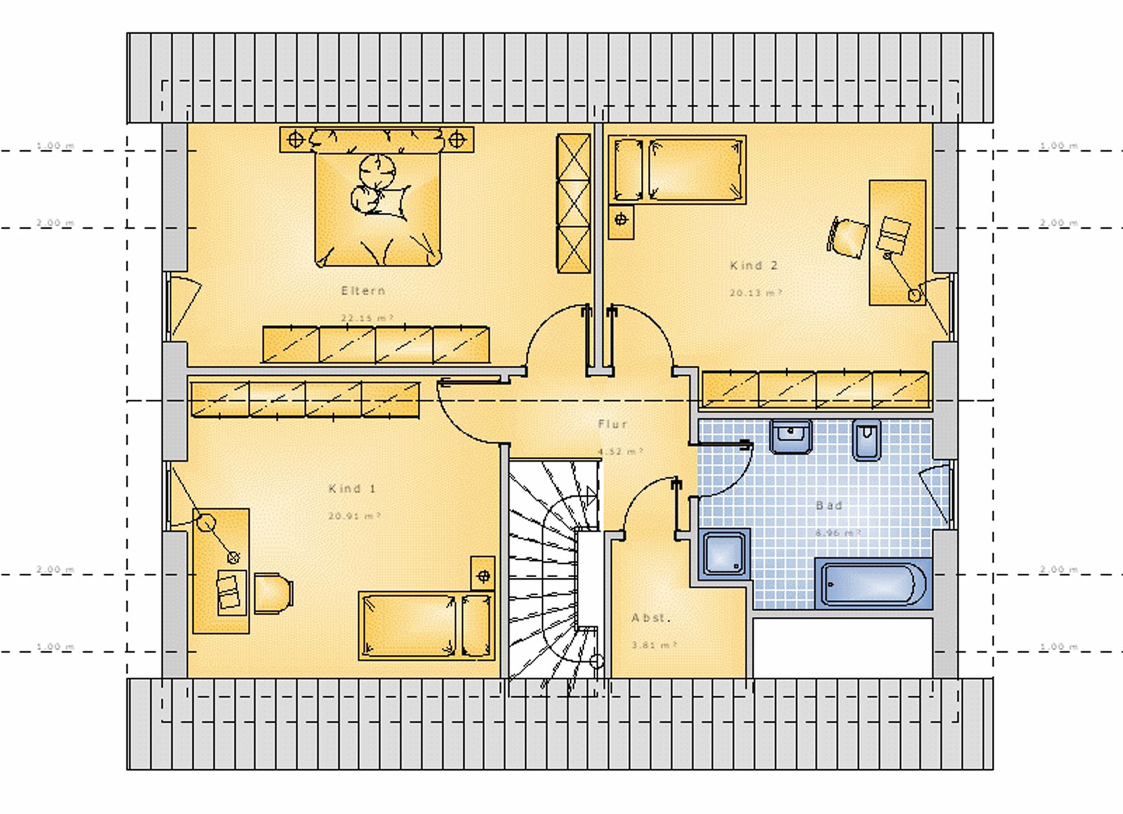 Satteldachhaus 145 m² DG