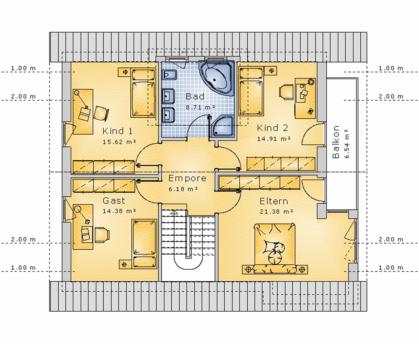 Satteldachhaus 150 m² DG