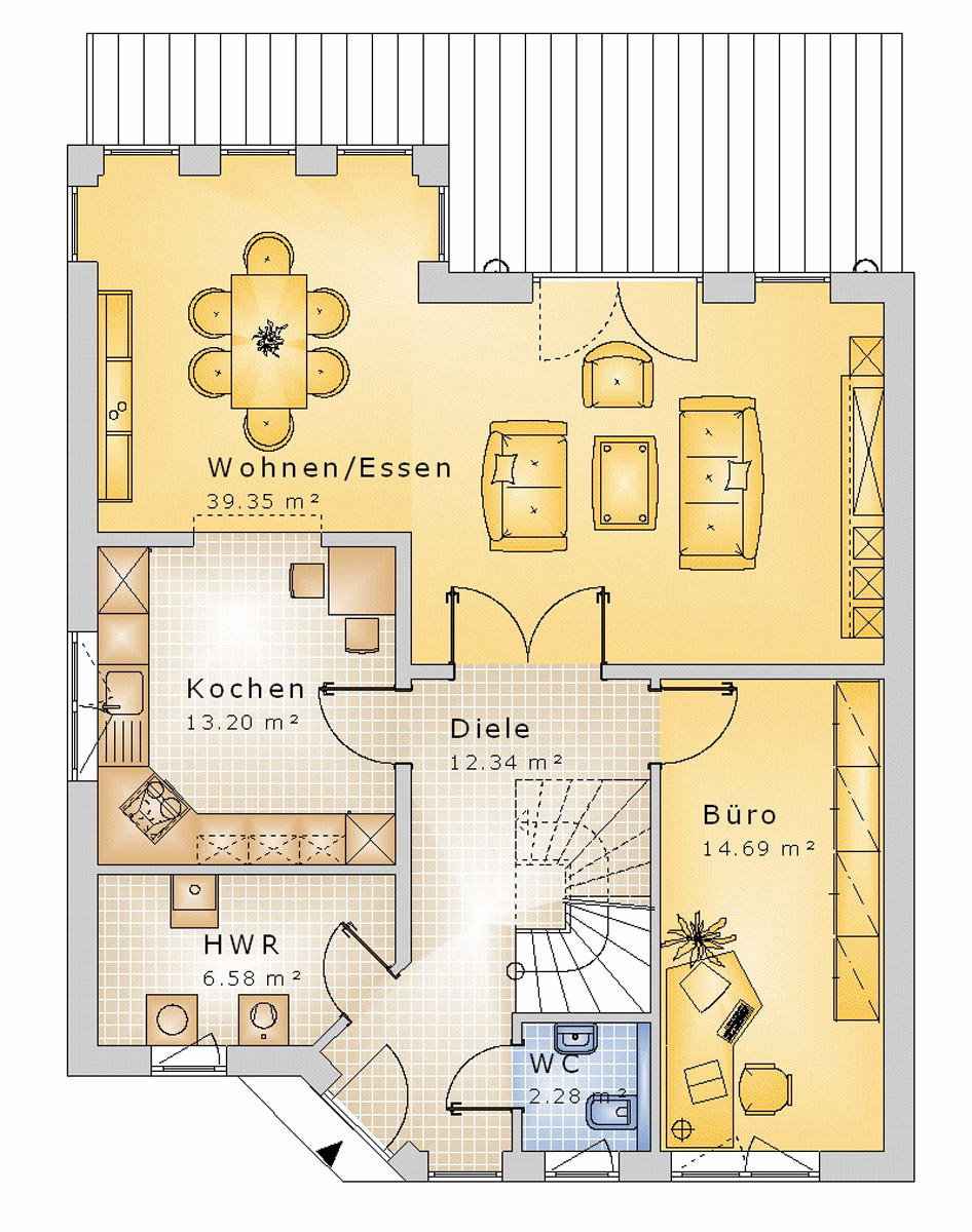 Satteldachhaus 158 m² EG