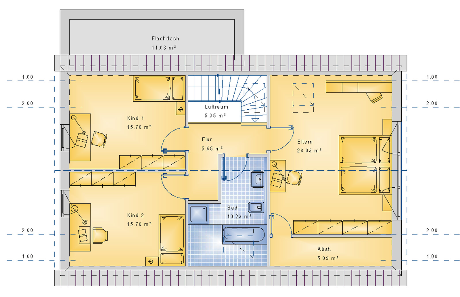 Satteldachhaus 159 m² DG