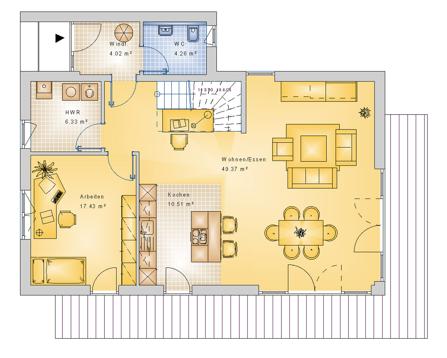 Satteldachhaus 159 m² EG