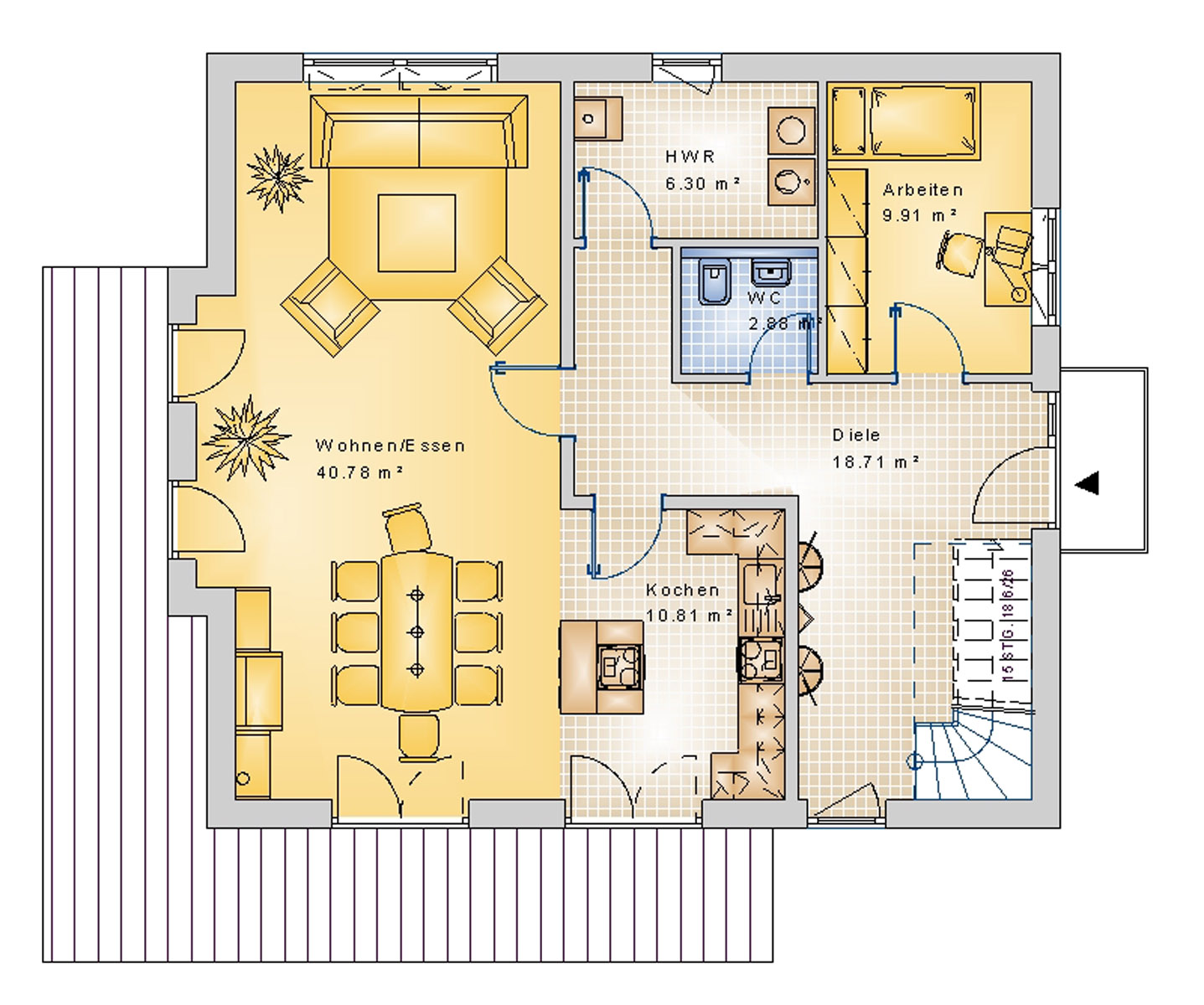 Satteldachhaus 160 m² EG