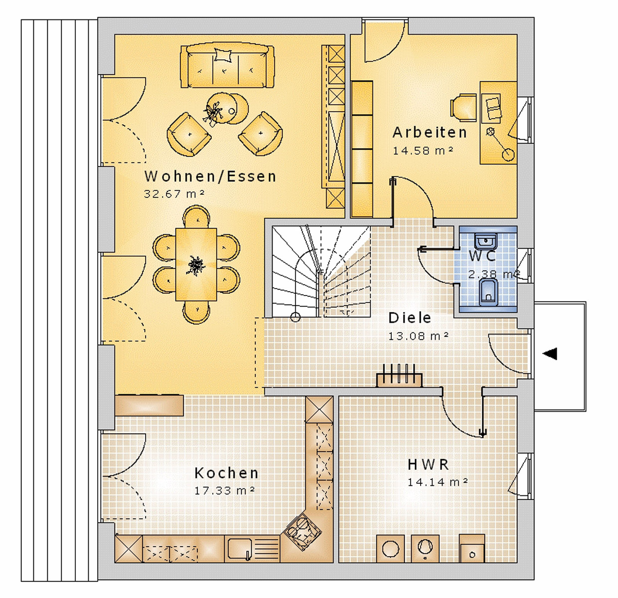 Satteldachhaus 168 m² EG