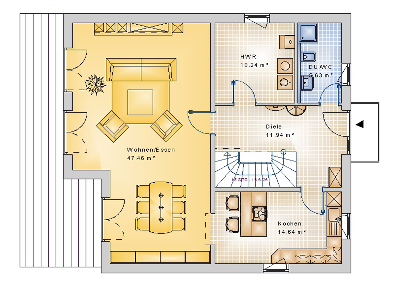 Satteldachhaus 172 m² EG