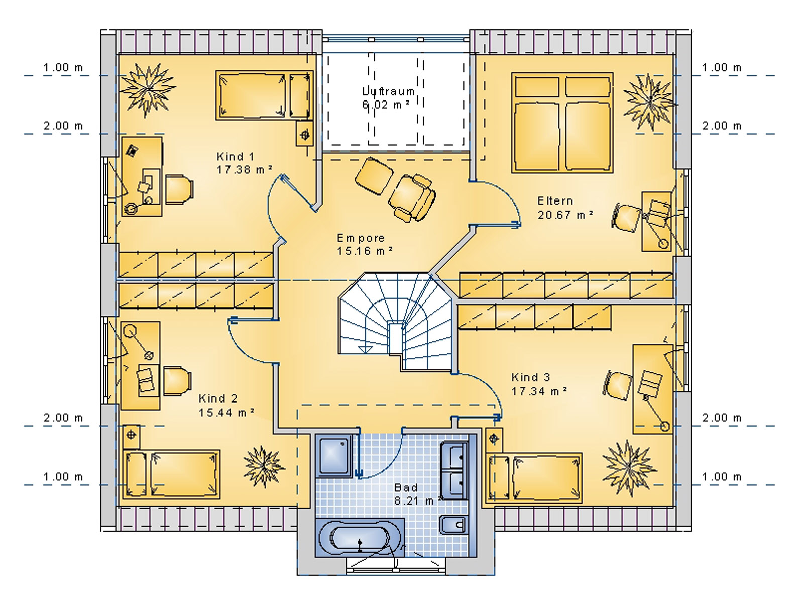 Satteldachhaus 180 m² DG