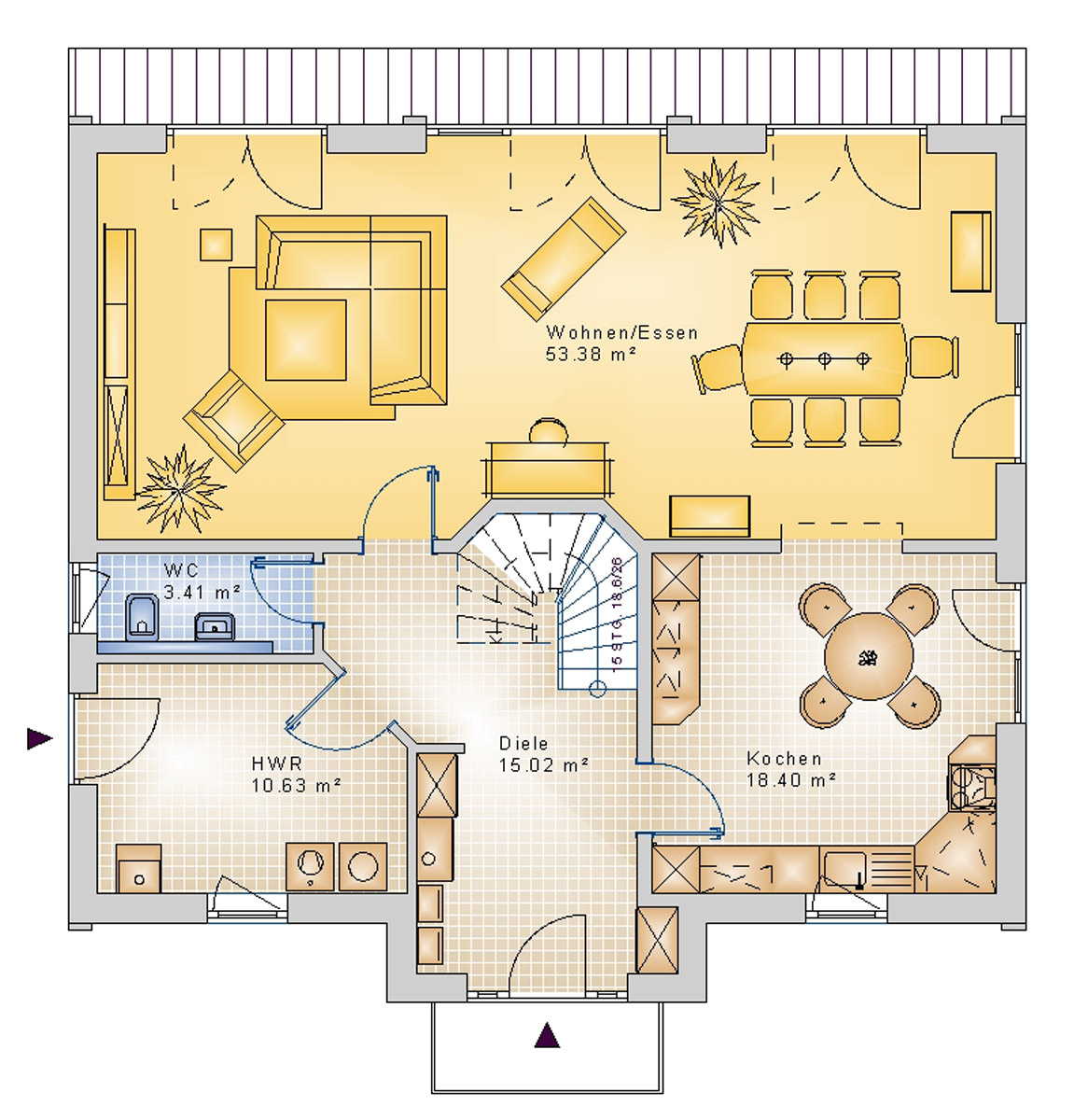 Satteldachhaus 180 m² EG